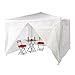 Produktbild Relaxdays Pavillon 3x3 m, 4 Seitenteile, Metall Gestell, PE Plane, Fenster, Festival Partyzelt, Geschlossen, Weiß