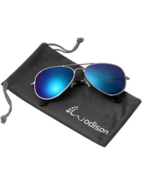 WODISON Classic Aviator Sonnenbrille Reflektierende Metall Rahmen für Kinder Kinder Unisex