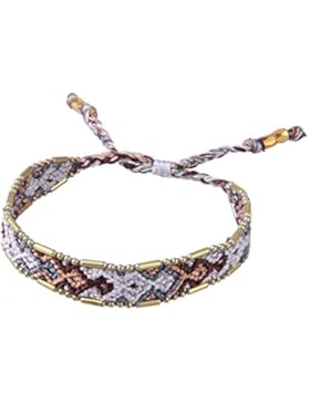 KELITCH Armband Handmade Woven Bohemian Mehrfarbig Mehrfarbig Freundschaftsarmbänder