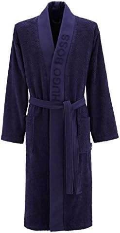 HUGO BOSS Homeware Mens Kimono Dressing Gown Egyptian Cotton Navy L
