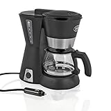 kaffeemaschine 12v pkw kaffeepadmaschine 145w Produktmerkmale: Abnehmbarer Wassertank mit Wasserstankanzeige - Automatische Warmhalteplatte - Schwenkbarer Filter - Dauerfilter mit Tropfschutz - Überhitzungsschutz - Inhalt: 4-6 Tassen/600 ml - Leistung: 170W - Farbe: Schwarz - 12 Volt Betrieb - Maße (BxHxT): 234 x 169 x 256 mm