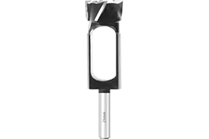 YWNYT Tiefer Zapfenbohrer für Tischlerarbeiten, 8mm 10mm 12mm 15mm 20mm 25mm 30mm 35mm 40mm Holzdübellochschneider Zapfenschneider Zapfenbohrer Korkbohrer, Tiefer Dübelschneider (25 mm)