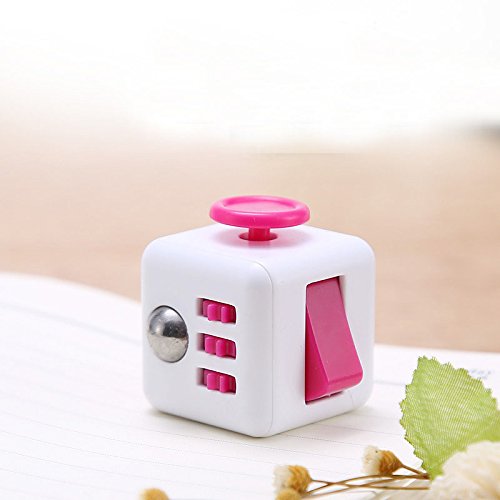 AODA@fidget Cube Toy Relieves Stress Anxiety for adult and children (blue/black) (pink with white) AODA@fidget Cube Toy Relieves Stress Anxiety for adult and children (blue/black) (pink with white)