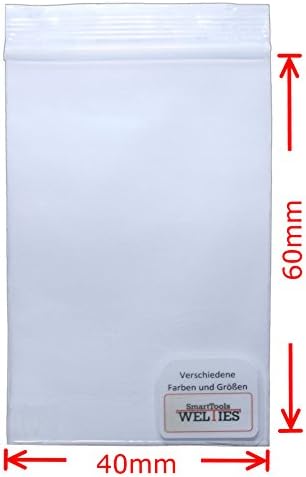 WeltiesSmartTools ziplock bags 100 pcs 40x60mm 90µ transparent - 15 different sizes to choose