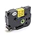 Produktbild vhbw Schriftband Kassette 18mm schwarz auf gelb extra stark für Etiketten-Drucker Brother P-Touch D400AD, D400VP, D450, D450VP, D600, D600VP