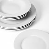 Sabichi 12-Piece Porcelain Day to Day Dining Set, White (Kitchen &amp; Home)