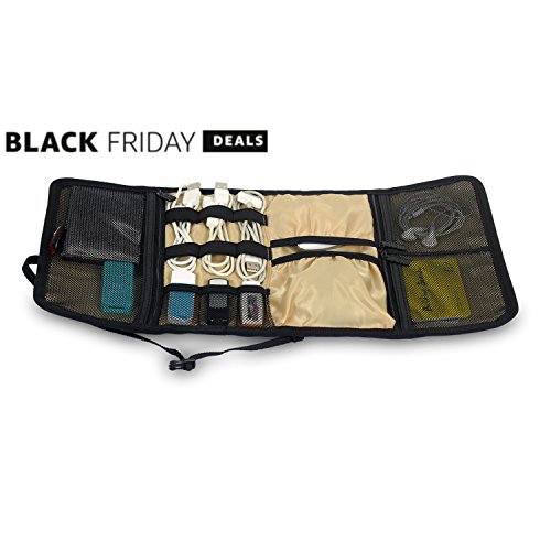 Faltbare Travel Organizer Elektronik Zubehör Tasche für USB-Kabel Ladegerät Akku Baby Healthcare Kit Fit Für Handy-Festplatte tragbar Wrap Digital Aufbewahrungsbeutel grau - 2