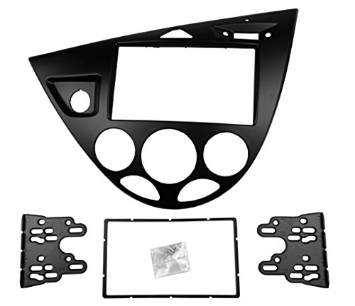 Maxiou mascherina doppio DIN per Focus Fiesta stereo con pannello telaio pannello cruscotto Trim kit adattatore autoradio lunetta