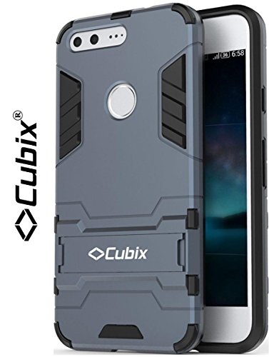 Cubix Robot Case For Google Pixel Case Back Cover Uv Coated Slim Hybrid Defender Bumper Shock Proof Case Armor Cover With Stand For Google Pixel Navy Blue RS.399 (73.00% Off) - Amazon