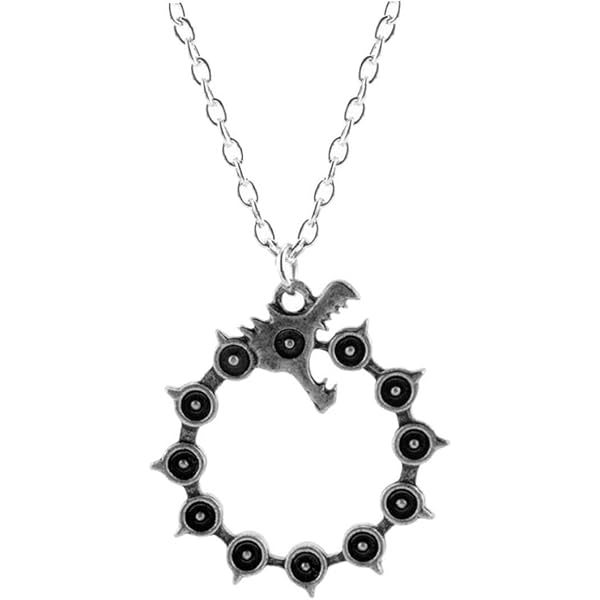 Medsor Punk Skull Necklace Captivity Gothic Silver Halloween Skeleton Pendent Jewelry Gift For Men And Women