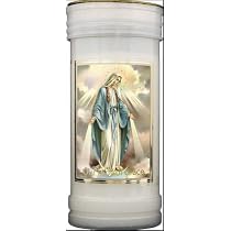Bougie Miraculeuse Notre Dame De Grâce - Bougie Pilier Avec Image Religieuse