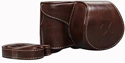 HKYIYO PU Leather Camera Case Cover Bag for Sony Alpha 6300 A6300 16-50 Lens Camera - Deepbrown