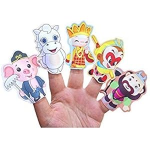 UChic 1 Satz / 5 stücke Reise in den Westen Abenteuer Fingerpuppe Spielzeug-Geben Sie Ihr Baby Storytelling Geschichte Puppe Geschenk Finger Spielzeug