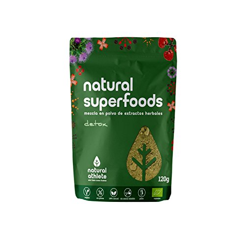 Super Alimenti Detox - Natural Athlete - Superfood - 100% Natural - BIO - Vegana - Senza Zucchero Aggiunto- Senza Glutine- Senza Lattosio- Senza Additivi Artificiali. 120g