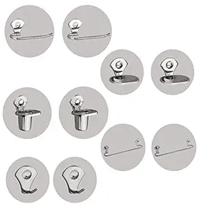 Fortune Premium 10 - Pieces Stainless Steel Bathroom Accessories Set/Towel Ring/Robe Hook/Towel Rack/Towel Bar/Soap Dish/Tumbler Holder (Set of 2)