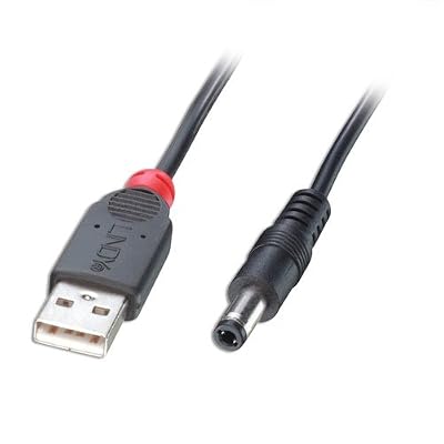 Lindy Câble adaptateur USB A vers prise DC 5,5/2,5mm