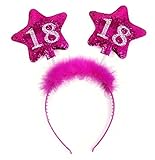 18th Birthday 18. Geburtstag Haarreifen / Kopfband - pink Einheitsgröße -