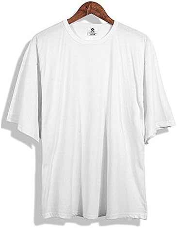 Men's Basic Oversize Off-Shoulder Short Sleeve T-Shirt (Medium, WHITE)