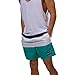 Produktbild TEELONG Hosen Herren Badehose Sport Quick Dry Streifen Beach Shorts Bermudas Stämme Brett Hosen Jogginghose Trainingshose Trainingsanzüge Overalls Fleece-Hose(L, Grün)