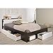 Produktbild Funktionsbett 160*200 cm Kaffee braun / weiß inkl 3 Roll-Bettkästen Kinderbett Jugendbett Jugendliege Bettliege Jugendzimmer Kinderzimmer