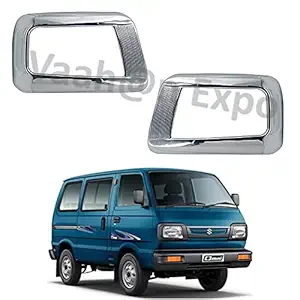 Vaahan Expo Car Accessories Chrome Full Exterior Stylish Protective Accessories Chrome Head Light for Omni Van Model (Set of 2 Pcs, Chrome Head Light)