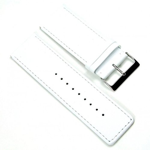 Beach Uhrenarmband Ersatzband Kalbslederband 30mm Weiss 401130S Beach Uhrenarmband Ersatzband Kalbslederband 30mm Weiss 401130S