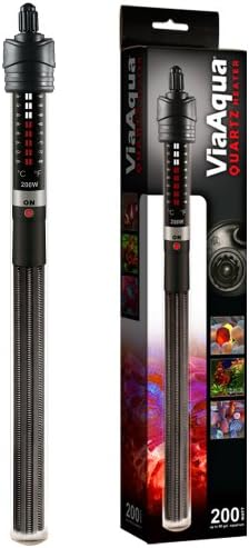 ViaAqua200-Watt Quartz Glass Submersible Heater with Built-In Thermostat