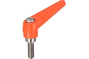 HALDER 24390.0441 Adjustable Clamping levers, Orange, d1=22 mm / d2=M10 / l1=20 mm