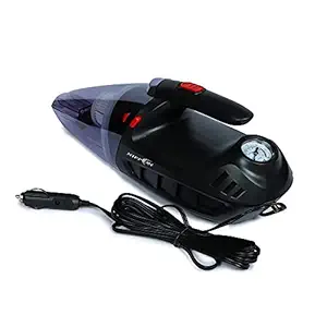 NIPPON Handheld Car Vacuum Cleaner High Power Wet and Dry Black Portable Car Cleaner Cum Tyre Inflator (Color - Black)