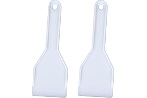 Jitnga 2 Stück Kühlschrank Zubehör Schaber Hartplastik Schaufel Werkzeug Kühlschrank Schaber Durable Clean Cream Gefrierschrank (Weiß)