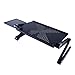Produktbild Höhenverstellbarer Laptoptisch fürs Bett Betttisch, Tragbare klappbarer Notebooktisch für Sofa, Einstellbarer Neigungswinkel Leicht zu bedienen Lapdesk für Laptop, Frühstück Couch Lese Tisch