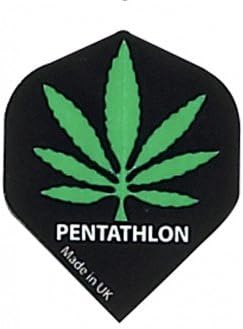 Plumas pentathlon standard negra marihuana verde