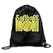 Produktbild GONIESA Softball Mom Drawstring Backpack Beam Mouth School Travel Backpack Rucksack Shoulder Bags for Men/Women