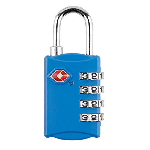 Preisvergleich Produktbild Mouchao Dreistelliges Code Lock Drahtseil Zollschloss Zinklegierung Digitales Gepäckschloss Himmelblau