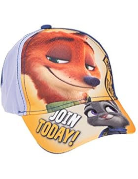 Disney Zoomania Baseball Cap für Kinder, original Lizenzware, Gr. 52 und 54