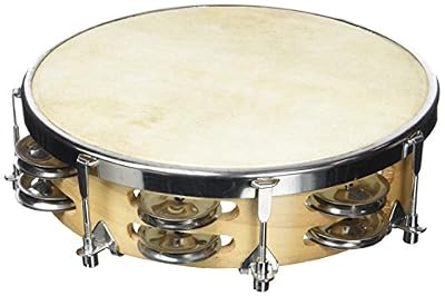 Fuzeau 3991 Tambourin peau naturelle 20 cm + Cymbalettes