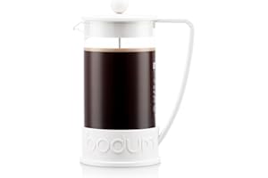 Bodum - 10938-913 - Brazil - Cafetière à Piston 8 Tasses - 1,0 L - Blanc