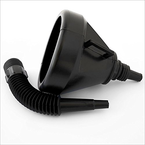 Trichter mit Filter und abnehmbaren, flexiblen Einfüllrohr, L. 18 + 23cm
