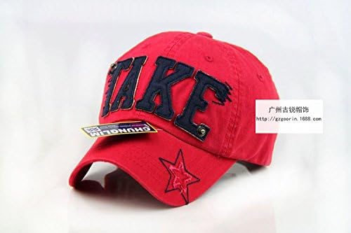 GKRY Baseball Cap Snapback Trucker Hat Baseball Cap leisure bright five-point star, wine red