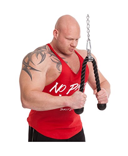 C.P. Sports Griffe für Seilzugturm, Kraftstation, Fitnessturm Bizeps Trizeps Griff, Seil, Latzugstange, sz Griff, Stange, Einhandgriff, Rudergriff, Parallelgriff, Horngriff, Hufgriff, Karabinerhaken - 3