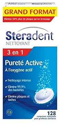 Steradent Maxi Format Nettoyant pour Prothèse Dentaire