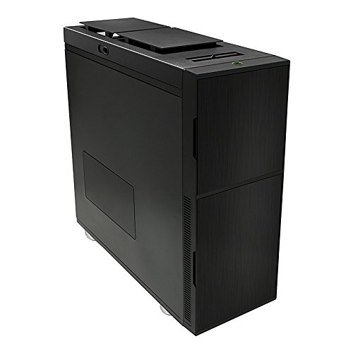 Nanoxia 600060680 Deep Silence 6 Rev. B, Schallgedämmter HPTX-Tower, 3x 140 mm Deep Silence Lüfter, Actice Air Chimney, 4x USB 3.0, 2x USB 2.0, Schwarz