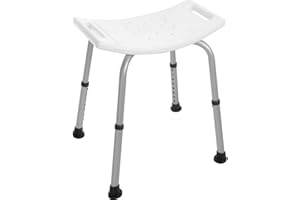 FERIDRAS Comfort Sgabello Doccia, Metallo, plastica, Silver/Cromo, 11x60x33 cm