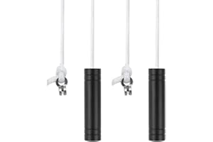 Stickerboy Bathroom Light Pull Cord String with Ergonomic Handle, Ceiling Switch Pull Handle Connector 150cm Extension Nylon Cord Cylinder Switch Pulls for Ceiling Fans Pull Blinds - Black