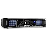 amplificador hifi de 200w rms por parlante de 4 ohms Conexiones: 1 x puerto USB (frontal), 1 x entrada SD (frontal), 1 x entrada jack auxiliar (frontal), 3 x entradas de línea estéreo RCA , 2 x terminales estéreo para conectar los altavoces | Botón de selección de fuente de audio | Botones de control para la sección de radio y USB / SD
