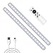 Price comparison product image SZOKLED LED Kitchen Cupboard lighting with Remote Control, Rechargeable Dimmable LED Closet Light, Wireless LED Under Cabinet Lights, Under Counter Light with Magnetic Strip for Shelf, Bookcase, White