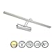 Produktbild HENGDA LED Spiegelleuchte Schminklicht Spiegellampe Schrankleuchte Wandlampe mit Schalter für Möbel Spiegel und Bad 180° einstellbar Edelstahl (11W Warmweiß)