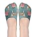 Produktbild BBABYY Women's Boxer With Flowers,Florals, Pet Dog Print Thin Casual Hidden No Show Liner Athletic Running Socks Non Slip Flat Boat Line (Long 50cm
