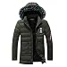 Produktbild Oliviavan,Herren Herbst Winter Outwear Slim Long Trench Reißverschluss Caps Hoodies Sweatshirt Tops Jacke Männer Mantel Abnutzung Daunenjacke Outdoor Skijacke