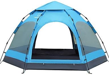 5-8 persons Tent Double Automatic Tent One Room Camping Tent 1500-2000 mm Oxford Waterproof Thermal / Warm Windproof Rain-Proof-Camping / , sky blue